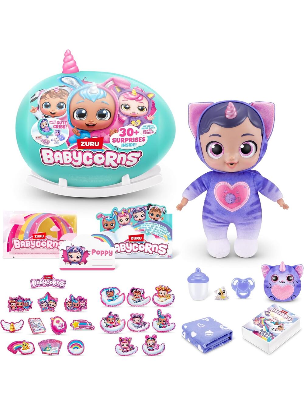 Zuru Babycorns Interactive Baby Doll Series 1 Large by ZURU Colors May Vary NWT